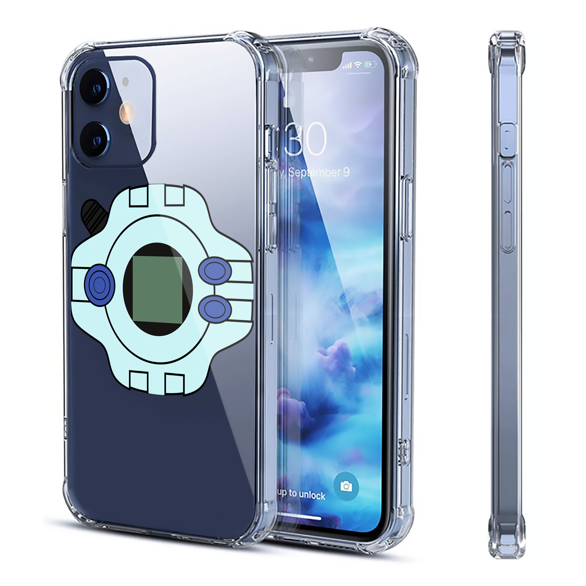 （画像用） Digimon デジタルモンスター/デジモン 【iPhone 12シリーズ対応】透明スマホケース（クリアソフトケース）